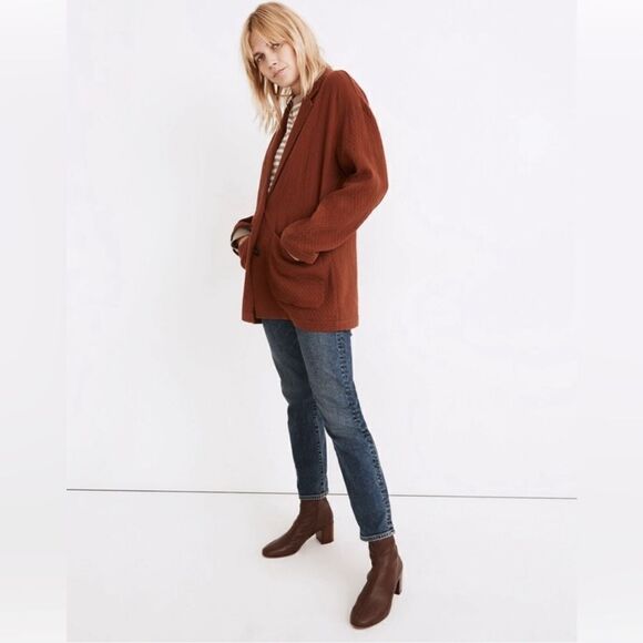 Madewell Diamond Jacquard Shaw Blazer. NWT XS - Picture 1 of 10